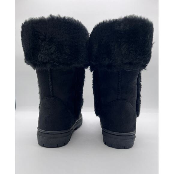 STYLE & CO. 'WITTY' COLD-WEATHER FAUX FUR WINTER BOOTS BLACK WOMENS 5M NEW! - Picture 5 of 11